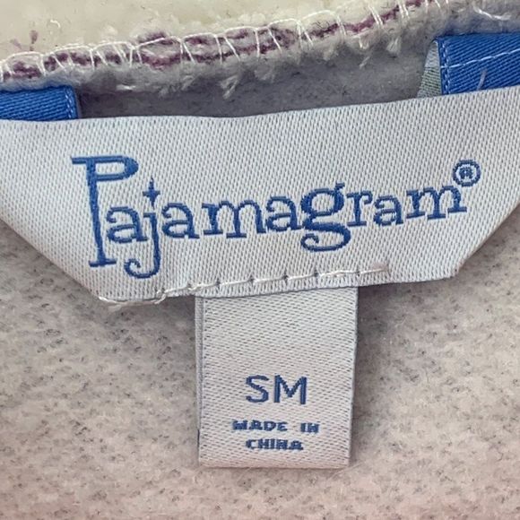 Womens Pajamagram Size Small Fleece Cowl Top Sweatshirt PJ Sleep 3144 Purple - Picture 3 of 7